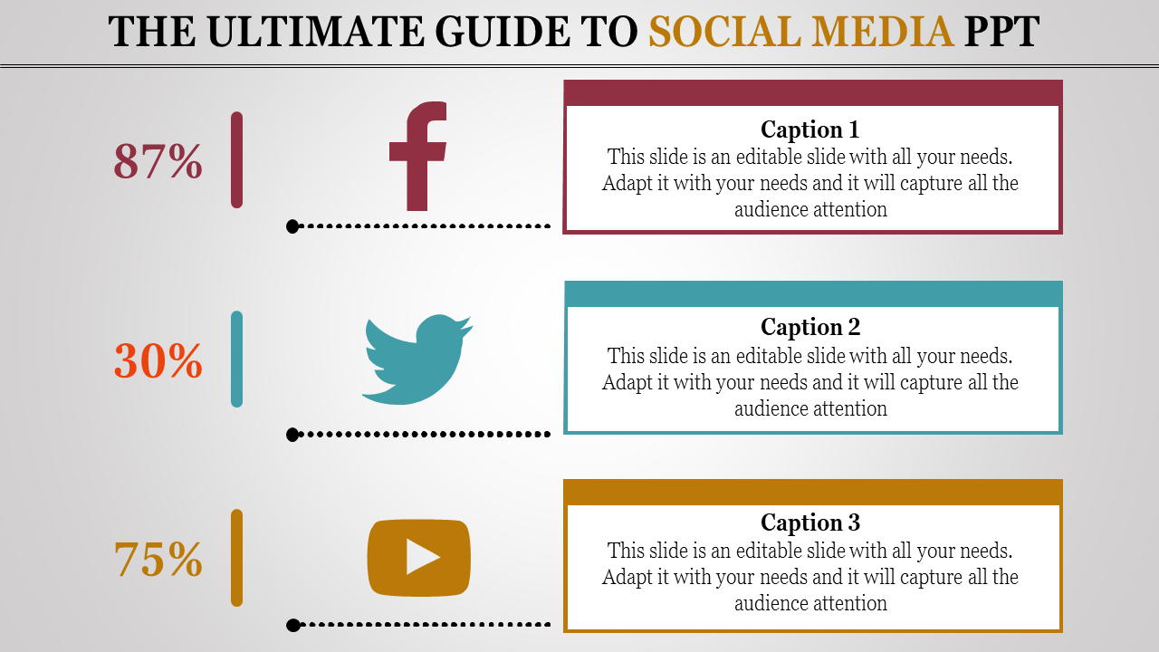social media ppt template-The Ultimate Guide To SOCIAL MEDIA PPT